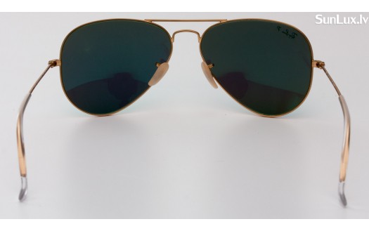 Ray-Ban Aviator Green Flash Lenses Polarised (RB3025 112/P9 58mm) saules brilles